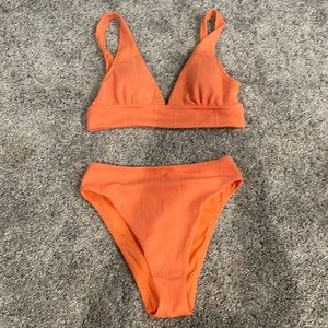 Orange aerie bikini high waisted